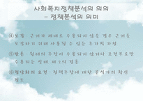[사회복지] 사회복지정책의 분석방법-8