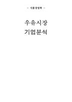 [식품경영학] 우유시장 기업분석 - 서울우유 남양유업 매일유업-1