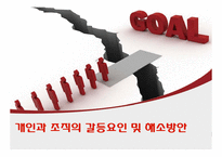 개인과 조직의 갈등요인 및 해소방안-1