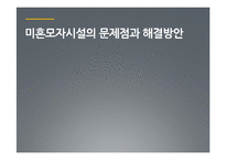 [사회복지] 미혼모자시설 문제점과 해결방안-1