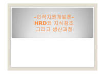 [인적자원관리] HRD와 지식창조-1