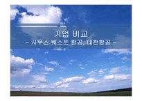 사우스 웨스트 항공, 대한항공 기업비교-1
