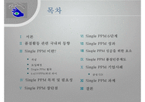싱글PPM에 대해, Single PPM, 싱글 PPM 사례, 품질관리, 싱글PPM 개념, 목적, 장단점, 성과, 6단계, 과제-2