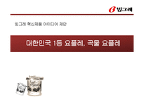 빙그레 혁신제품 아이디어 제안 -곡물요거트 마케팅전략-1