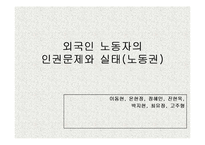 외국인 노동자의 인권문제와 실태(노동권)-1