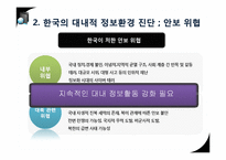 [국가정보론] 한국의 대내외적 정보환경 진단-10