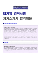 ● 2023년 대기업 경력사원 자기소개서 합격예문 + 이력서양식 [대기업 경력직 자소서/자기소개서 실전샘플/경력사원 자기소개서 샘플]-3