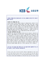 ● KEB외환은행 자기소개서 합격자 샘플 + 외환은행 연봉/인재상 [KEB외환은행 자소서 지원동기/채용정보][외환은행 합격자소서/첨삭항목]-2