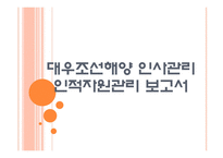 [대우조선해양인사관리]대우조선해양 인적자원관리 PPT자료-1