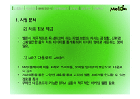 멜론 melon 기업분석과 마케팅사례분석및 멜론의 경쟁우위와 문제점및 새로운전략제안-11