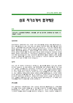[삼표자기소개서] 삼표그룹 자기소개서 예문 -삼표합격자기소개서(건설회사 자기소개서) -삼표합격자소서(삼표 건설업체 입사지원서)-1