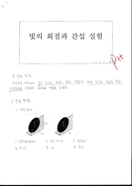 물리 실험 빛의회절과간섭 실험 [예비]-1