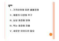 [화장품산업]화장품시장의 변화와 업체들의 경쟁전략 PPT자료-2