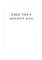 [삼성SDI 기업분석] 삼성SDI 성공요인분석 보고서-1