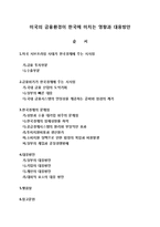 미국의 금융환경이 한국경제에 미치는 영향과 대응방안-1