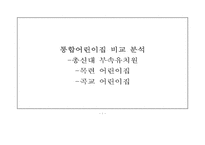[유치원장애아통합교육] 통합어린이집 비교분석-1