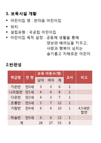어린이집 만들기(보육프로그램, 안전관리, 부모교육, 건강관리 연간계획표)-2