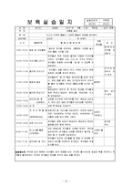 놀이방 4주간 보육실습일지(보육실습기관현황, 주간보육계획안, 보육실습일지, 실습생소감, 지도교사평가)-12