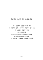 우리나라 노인복지와 고령화사회(노인인구, 고령화속도, 노인문제, 노인복지이론, 이슈, 문제점, 개선과제)-1