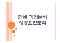 [한샘 기업분석] 한샘 성공요인분석 PPT자료-1