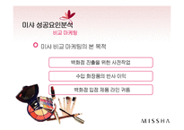 MISSHA 미샤 마케팅전략분석및 미샤 성공요인분석과 미샤의 현문제점과 토론-16