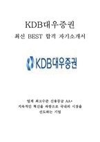 KDB대우증권 최신 BEST 합격 자기소개서!!!!-1