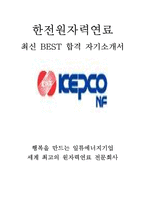 한전원자력연료 기술 최신 BEST 합격 자기소개서!!!!-1