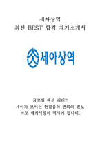 세아상역 영업 최신 BEST 합격 자기소개서!!!!-1