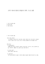 가족 의사소통의 방법과 교육 프로그램-1