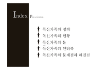 독신가족 현황과 문제점 및 해결방안-2