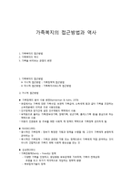 가족복지의 접근방법과 역사-1