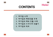 하이얼 Haier 해외진출 마케팅전략분석과 하이얼 한국진출 마케팅전략 분석 PPT-2