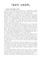 [사회복지정책론] 일본의 사회정책-2