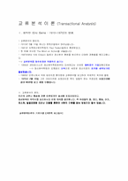 [인간행동] 교류분석이론- 교류이론-1