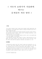 [자동차보험론] 자동차 보험가격 자율화에 따르는 문제점과 개선방안-1