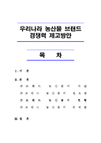 우리나라 농산물 브랜드 경쟁력 제고방안-1