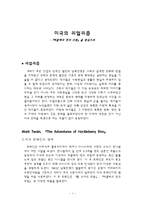 미국 사실주의[미국의 리얼리즘] - \`허클베리 핀의 모험\`을 중심으로-1