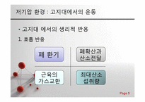 스포츠 생리학 - 저기압, 고기압과 마이크로중력 환경에서의 운동-5