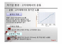 스포츠 생리학 - 저기압, 고기압과 마이크로중력 환경에서의 운동-8