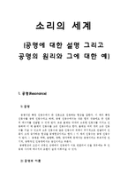 소리의세계 - 공명에 대한 설명 그리고 공명의 원리와 그에 대한 예-1