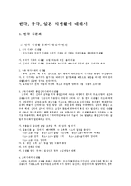 한국, 중국, 일본 식생활에 대해서-1