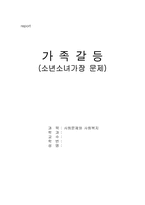 [사회문제론] 가족갈등에서 소년소녀가장에 대하여-1