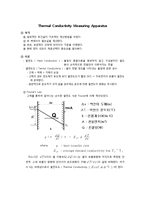 [이동현상실험] 열전도 측정실험[Thermal Conductivity Measuring Apparatus]-1