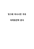빙그레 바나나맛우유 마케팅전략분석과 바나나우유 중국시장진출 전략및 바나나맛우유 새로운 전략제안-1