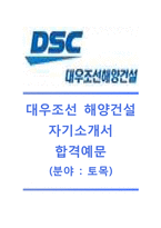 [대우조선해양건설자기소개서] 대우조선해양건설(토목)자기소개서,대우조선해양건설자소서합격샘플,대우조선해양건설토목직자기소개서,대우조선해양건설토목직자소서+면접족보-1