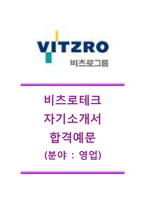 [비츠로테크자기소개서]비츠로테크(영업)자기소개서,비츠로테크자소서합격샘플,비츠로테크영업직자기소개서,비츠로테크영업직자소서,비츠로테크채용자기소개서자소서-1