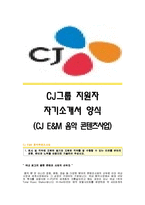CJ E&M 음악 콘텐츠사업팀 서류합격 자기소개서_CJ E&M합격자소서샘플_CJ E&M(음악콘텐츠사업)공채입사지원서견본_CJ E&M채용자기소개서자소서_CJ이앤엠자기소개서족보_CJ그룹자소서항목-1