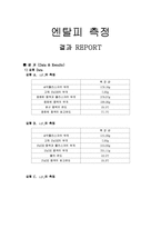[사회과학] 엔탈피측정결과 레포트-1