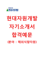 [현대자원개발-해외식량자원합격자기소개서]현대자원개발자소서+면접기출문제_현대자원개발공채자기소개서_현대자원개발채용자소서_현대자원개발자기소개서_2014현대자원개발자소서항목-1
