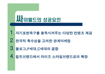 싸이월드의 성공요인-2